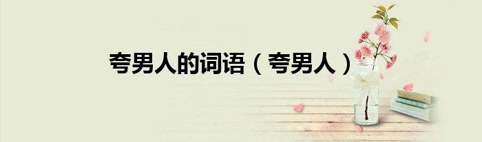 夸男人的词语（夸男人）