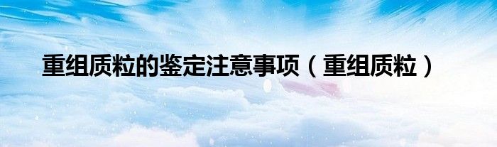 重组质粒的鉴定注意事项（重组质粒）