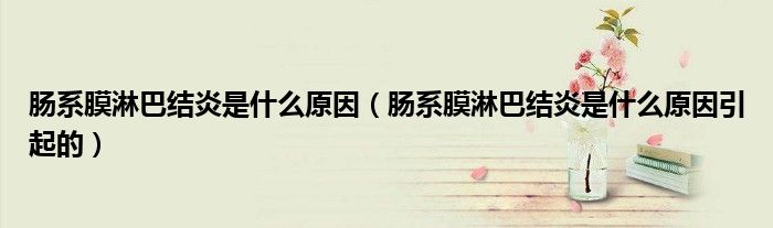 肠系膜淋巴结炎是什么原因(肠系膜淋巴结炎是什么原因引起的)
