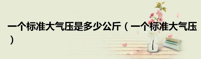 一个标准大气压是多少公斤（一个标准大气压）