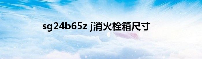 sg24b65z j消火栓箱尺寸