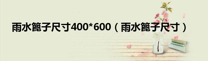 雨水篦子尺寸400*600（雨水篦子尺寸）