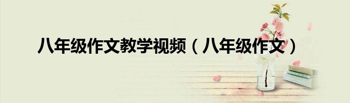 八年级作文教学视频（八年级作文）