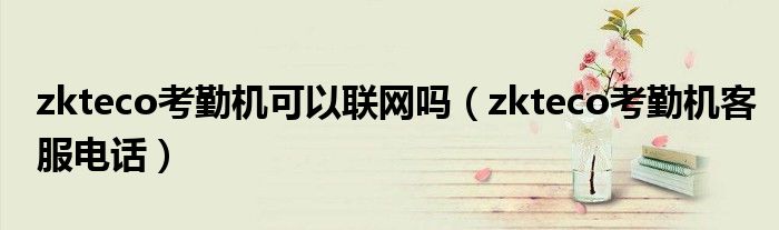 zkteco考勤机可以联网吗（zkteco考勤机客服电话）