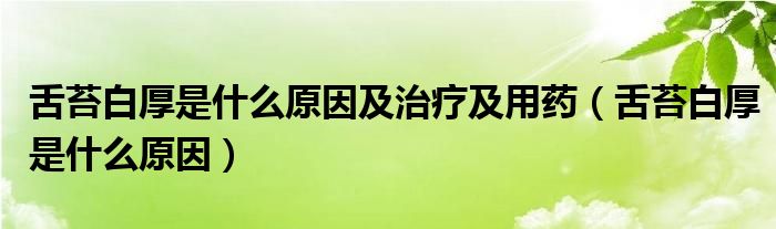 舌苔白厚是什么原因及治疗及用药（舌苔白厚是什么原因）