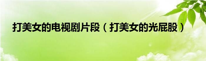 打美女的电视剧片段（打美女的光屁股）