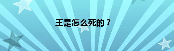 王是怎么死的？