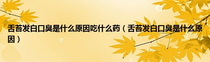 舌苔发白口臭是什么原因吃什么药（舌苔发白口臭是什么原因）