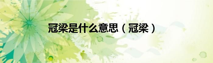 冠梁是什么意思（冠梁）