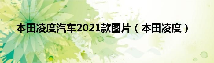 本田凌度汽车2021款图片（本田凌度）