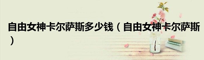 自由女神卡尔萨斯多少钱（自由女神卡尔萨斯）
