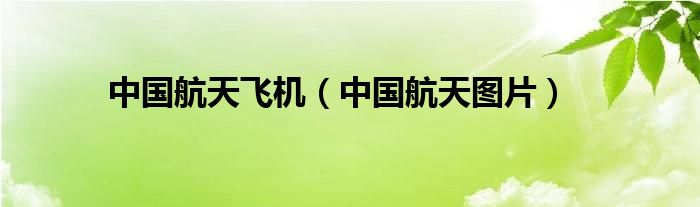 中国航天飞机（中国航天图片）