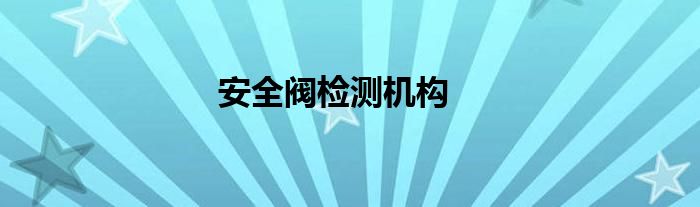 安全阀检测机构