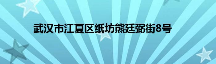 武汉市江夏区纸坊熊廷弼街8号