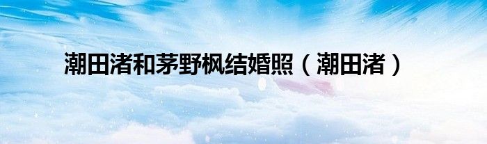 潮田渚和茅野枫结婚照（潮田渚）