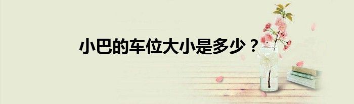小巴的车位大小是多少？