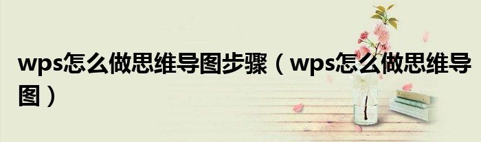 wps怎么做思维导图步骤（wps怎么做思维导图）