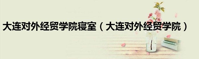 大连对外经贸学院寝室（大连对外经贸学院）