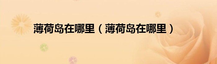 薄荷岛在哪里（薄荷岛在哪里）