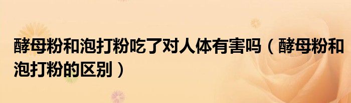酵母粉和泡打粉吃了对人体有害吗（酵母粉和泡打粉的区别）