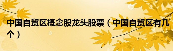 中国自贸区概念股龙头股票（中国自贸区有几个）