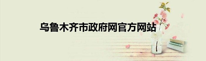 乌鲁木齐市政府网官方网站
