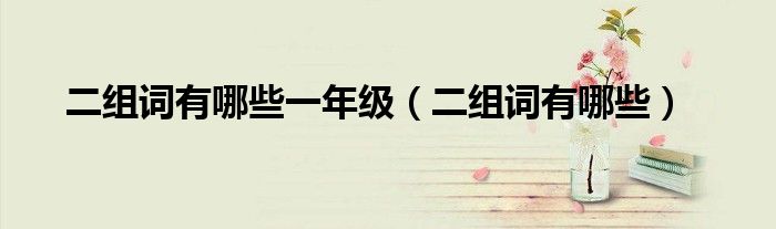 二组词有哪些一年级（二组词有哪些）