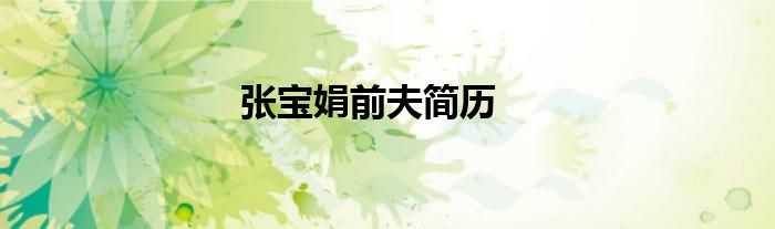 张宝娟前夫简历