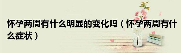怀孕两周有什么明显的变化吗（怀孕两周有什么症状）