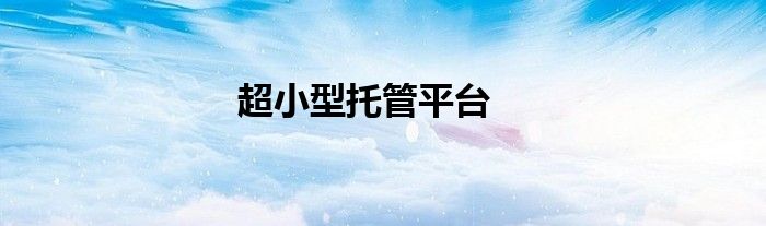 超小型托管平台