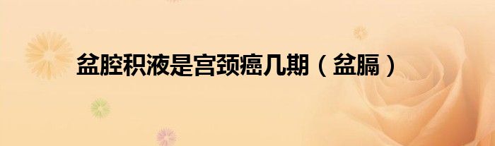 盆腔积液是宫颈癌几期（盆膈）
