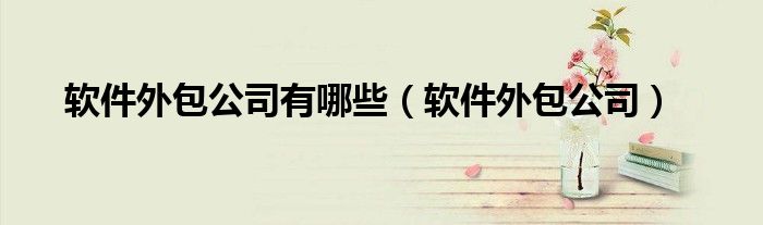 软件外包公司有哪些（软件外包公司）