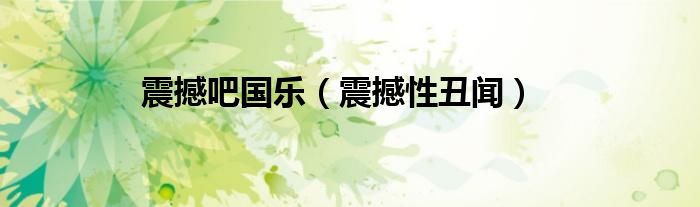 震撼吧国乐（震撼性丑闻）