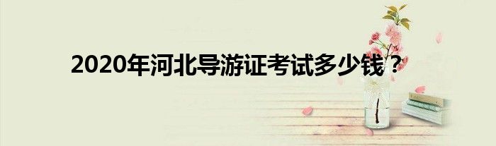 2020年河北导游证考试多少钱？