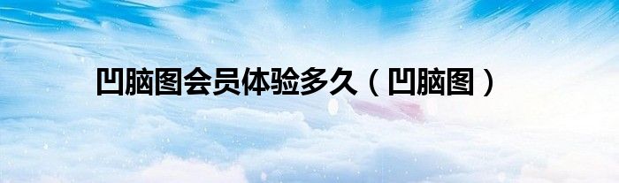 凹脑图会员体验多久（凹脑图）