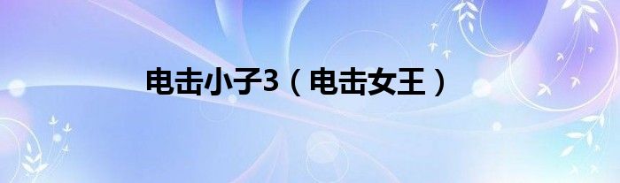 电击小子3（电击女王）