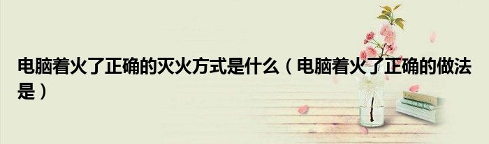 电脑着火了正确的灭火方式是什么（电脑着火了正确的做法是）