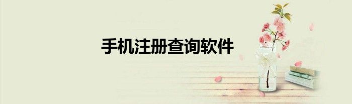 手机注册查询软件