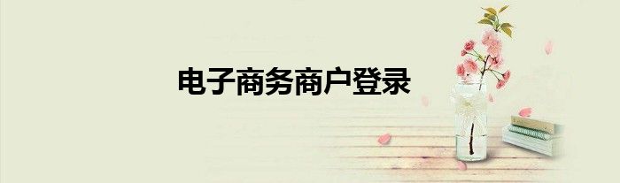 电子商务商户登录