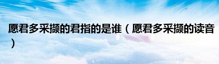 愿君多采撷的君指的是谁（愿君多采撷的读音）