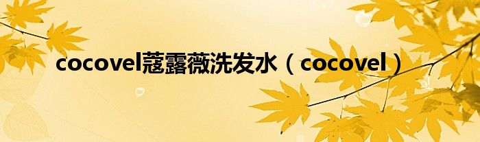 cocovel蔻露薇洗发水（cocovel）