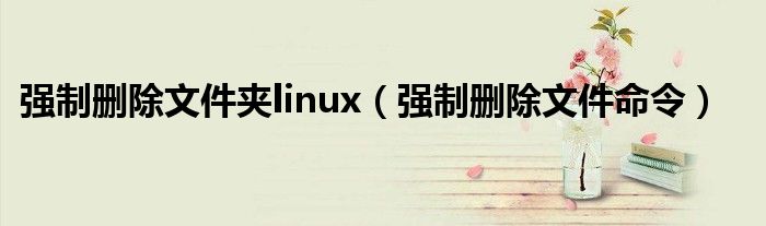 强制删除文件夹linux（强制删除文件命令）