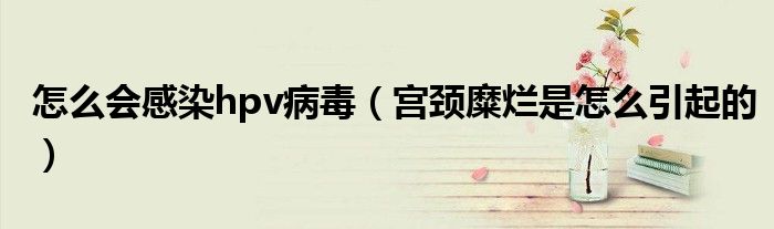 怎么会感染hpv病毒（宫颈糜烂是怎么引起的）