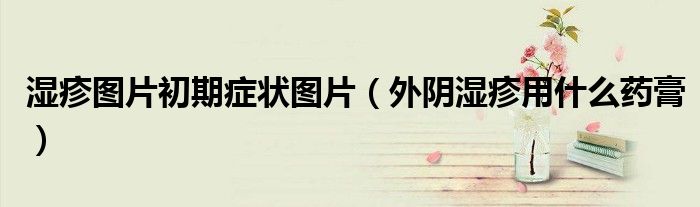 湿疹图片初期症状图片（外阴湿疹用什么药膏）