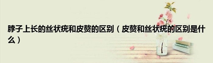 脖子上长的丝状疣和皮赘的区别（皮赘和丝状疣的区别是什么）