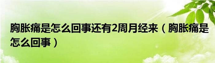 胸胀痛是怎么回事还有2周月经来（胸胀痛是怎么回事）