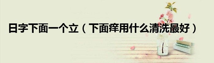 日字下面一个立（下面痒用什么清洗最好）