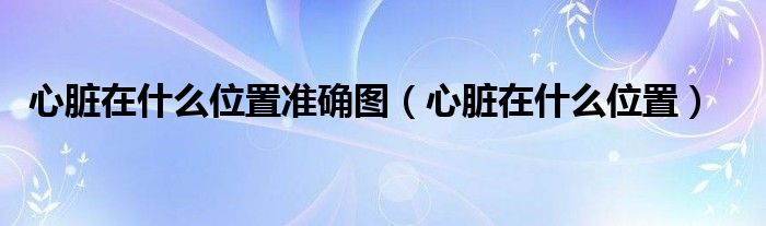 心脏在什么位置准确图（心脏在什么位置）