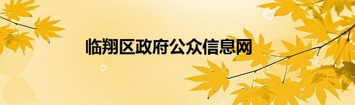 临翔区政府公众信息网