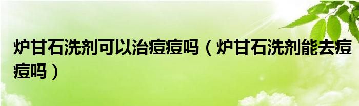 炉甘石洗剂可以治痘痘吗（炉甘石洗剂能去痘痘吗）